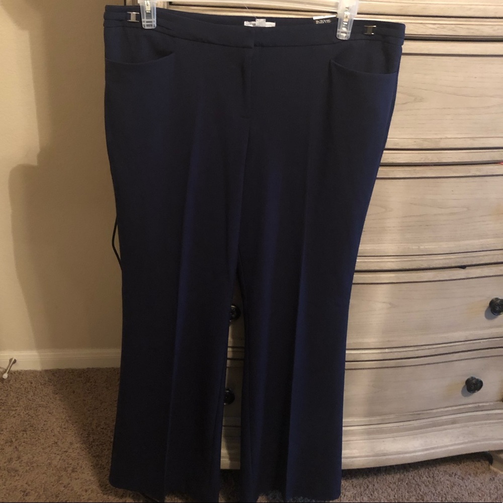 NWT NY&Co Navy blue wide leg slacks